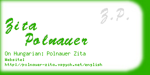 zita polnauer business card